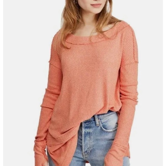 FREE People North Shore Thermal Waffle Knit Top in size S - Picture 6 of 14